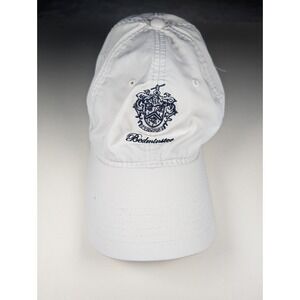 Trump National Bedminster White Golf Hat Blue Logo Adjustable Strapback Cap